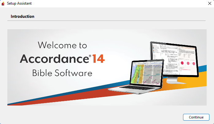 Setup Introduction window