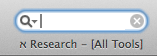 When Hebrew is selected as the Research language, a Hebrew א is displayed under the Research box